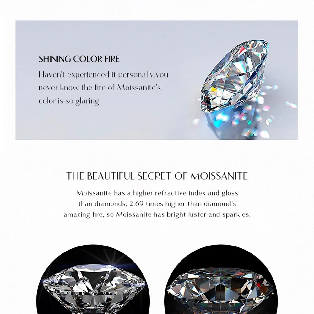 Moissanite Half tennis adjustable bracelet - Picture 3 of 7